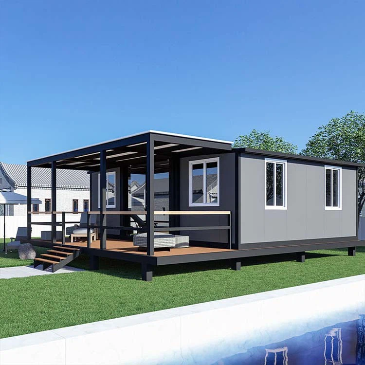 Casa modular con balcón